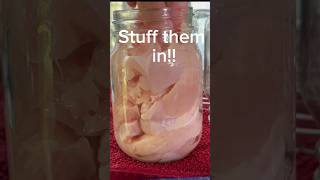 Homemade canned chicken cannedchicken canned canning food cooking recipe chicken [upl. by Ttirrej]