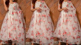 umbrella cut anarkali kurtidress cutting and stitching  anarkali cutting  kurti ki cutting [upl. by Ardnuhsed]