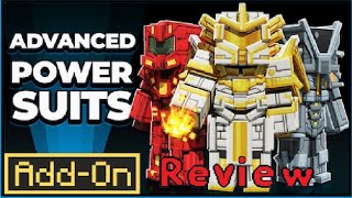 Minecraft Bedrock addon mod review Advanced Power Suites [upl. by Adnima849]