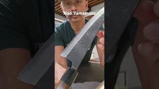 Nao Yamamoto Aogami Super KurouchiTsuchimeDamascus 240mm Gyuto Beefy workhorse grind but TBE [upl. by Jedidiah]