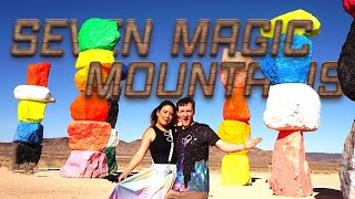 Seven Magic Mountains  Las Vegas  Colorful stacked rocks in the desert [upl. by Znarf988]