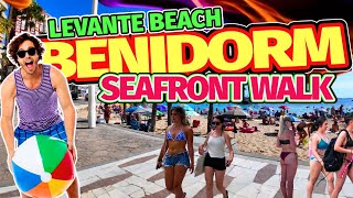 Benidorm Beach Walk  Stunning Levante Beach Benidorm 4K [upl. by Eivi]