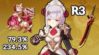 I Built Noelle For 3 Years – 245CV C6 Triple Crown DPS Noelle Build Showcase – Genshin Impact [upl. by Marashio]