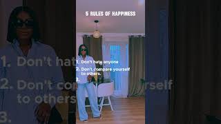 5 RULES OF HAPPINESS shortvideo rules today happiness [upl. by Ilohcin]