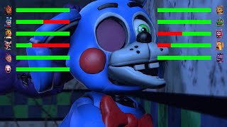 FNAF vs SECURITY BREACH Fighting Animations with Healthbars Compilation [upl. by Cony303]