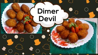 Dimer Devil Recipe Egg Devil  Bengali Egg Chop Dimer Chop  Kolkata Style Egg Devil Snack [upl. by Haydon]