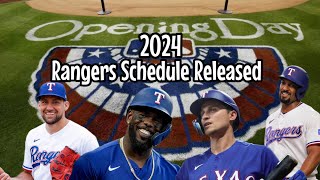 Texas Rangers 2024 Opening Day Schedule Announced [upl. by Solotsopa]