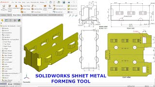 SolidWorks Tutorial Sheet MetalForming Tool [upl. by Scammon]