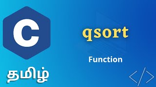 qsort Function In C Explained In Tamil  qsort CProgramming [upl. by Jerman9]