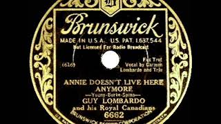 1933 HITS ARCHIVE Annie Doesn’t Live Here Anymore  Guy Lombardo Lombardo Trio vocal [upl. by Eenehs]