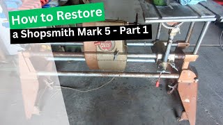 1961 Shopsmith Mark 5 500 Restoration  Part 1 [upl. by Diogenes]