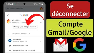 COMMENT DÉCONNECTER UN COMPTE GOOGLE DUN TÉLÉPHONE 2023  Se déconnecter du compte Google Android [upl. by Arahs658]