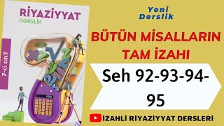 7ci sinif Riyaziyyat seh 92939495 Çixhədlilərin toplanması və çıxılması bütün misallarin izahı [upl. by Rebane628]