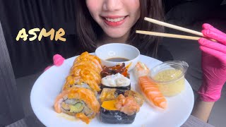 ASMR EAT  EATING SUSHI amp FOIE GRAS SUSHI FOR THE FIRST TIME [upl. by Anitnegra]