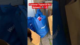 DoorDash Customer Tipped 3 For Walmart 🚙🛒🛍️ shorts doordashdelivery gigworker gigwork [upl. by Wylie]