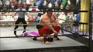 WWE 2K14  quotHulkmania runs wildquot  Wrestlemania 9  Yokozuna VS Bret Hart amp Hulk Hogan [upl. by Ycart]