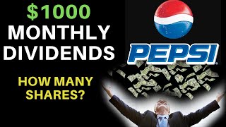 How Many Shares Of Stock To Make 1000 A Month  PepsiCo PEP [upl. by Jasisa]