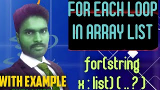 ArrayList Using ForEach Loop  core Java Programming [upl. by Eniamzaj]