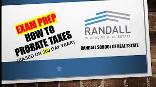 How to Prorate Real Estate Taxes 360 Day Method  Nebraska Real Estate Exam Prep Videos [upl. by Bernstein]