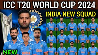 ICC T20 World Cup 2024 India Squad  Team India Final Squad  India Team for T20 World Cup 2024 [upl. by Haymes]