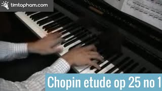 Chopin Etude Op 25 No 1 Aeolian Harp Piano Tutorial [upl. by Neetsuj]