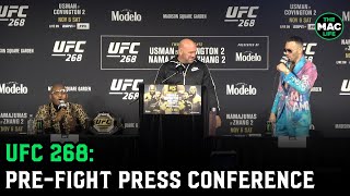 UFC 268 PreFight Press Conference Colby Covington offers to call Usmans dads parole officer [upl. by Aehc41]