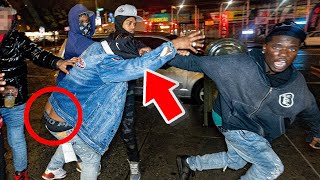 Snatching Gangsters Ski Mask In the Hood GONE WRONG MUST WATCH [upl. by Amehsat]