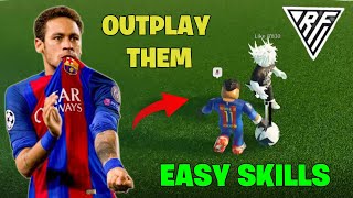 RF24 EASIEST AND BEST SKILLS TO DRIBBLE TOTURIAL ROBLOX REAL FUTBOL24 [upl. by Paschasia969]