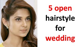 5 Simple hairstyle for open hair  open hairstyle for wedding  cute hair style [upl. by Nrubloc288]