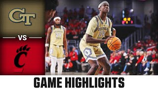 Georgia Tech vs Cincinnati Game Highlights  202324 ACC Mens Basketball [upl. by Emelin]