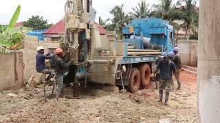 Getting A Borehole After Moving To Ghana From The UK Part 6  Removing Drilling Bits And Casing [upl. by Bonnice]