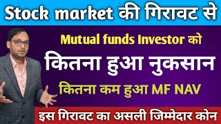 How much loss did mutual fund investors suffer due to the fall in stock market  mutual funds [upl. by Tatiana123]