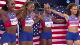 Womens 4x400m Relay Final 2024 Paris Olympics olympics2024 [upl. by Lorraine]