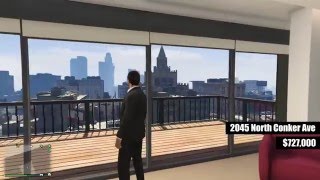 GTA V Online ALL STILT APARTMENT INTERIORS AND VIEWS Executives and Other Criminals Update [upl. by Nekial]