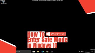 How To Enter Safe Mode in Windows 10 [upl. by Ailisec]