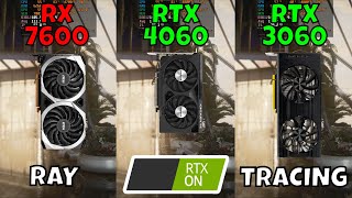 RTX 4060 vs RX 7600 vs RTX 3060 Ray Tracing Benchmark in 9 Games at 1080p 2023 [upl. by Balfour]