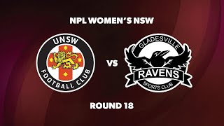 NPL Womens NSW Round 18 UNSW FC v Gladesville Ravens [upl. by Ahsuatal]