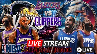 LOS ANGELES LAKERS VS LOS ANGELES CLIPPERS  LIVE PLAYBYPLAY REACTION [upl. by Norreht]