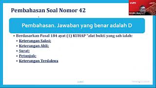 Latihan Soal Ujian Profesi Hukum Advokat 9 [upl. by Nirat31]