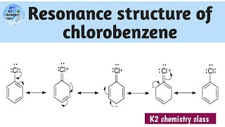 Resonance structures of chlorobenzenechlorobenzene resonance structures by Khushboo yadav [upl. by Aleyam63]