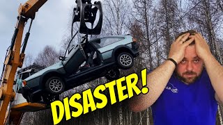 Epic car destroyed by crane Can it be saved VW Scirocco Restomod PT1 [upl. by Refannej442]