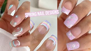 TRENDY SPRING NAIL IDEAS  spring nail art compilation using gel nail polish at home 2023 [upl. by Nivrag]