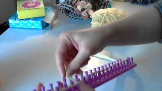 Scuola di Knitting Loom 4 maglia traforata circolare [upl. by Savdeep]