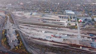 CN Symington Yard and Transcona Yard Winnipeg DJI Mini 2 [upl. by Pandolfi446]