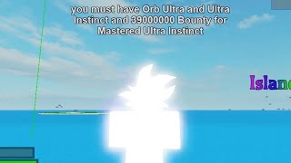 How to get Mastered Ultra Instinct  Showcase  Roblox  Rock fruit [upl. by Bijan]