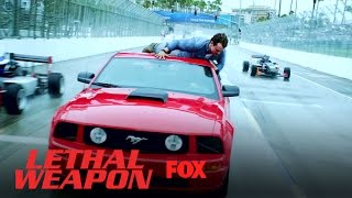 Riggs Jumps Onto The Suspects Moving Vehicle  Season 1 Ep 1  LETHAL WEAPON [upl. by Vi]