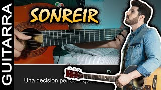 Kurt  Sonreír  Tutorial Guitarra Fácil  Letra y Acordes [upl. by Refennej]