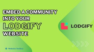 Embed A Community Into Your Lodgify Website [upl. by Kendell]