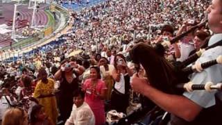 Scottish bagpipes at the stadium in Rome [upl. by Hadeehsar]