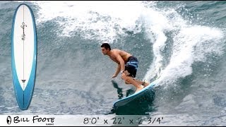 Maui Hawaii surfing and shaping with Signature Board shaper BILL FOOTE and his minimal 8ft board [upl. by Renrut373]